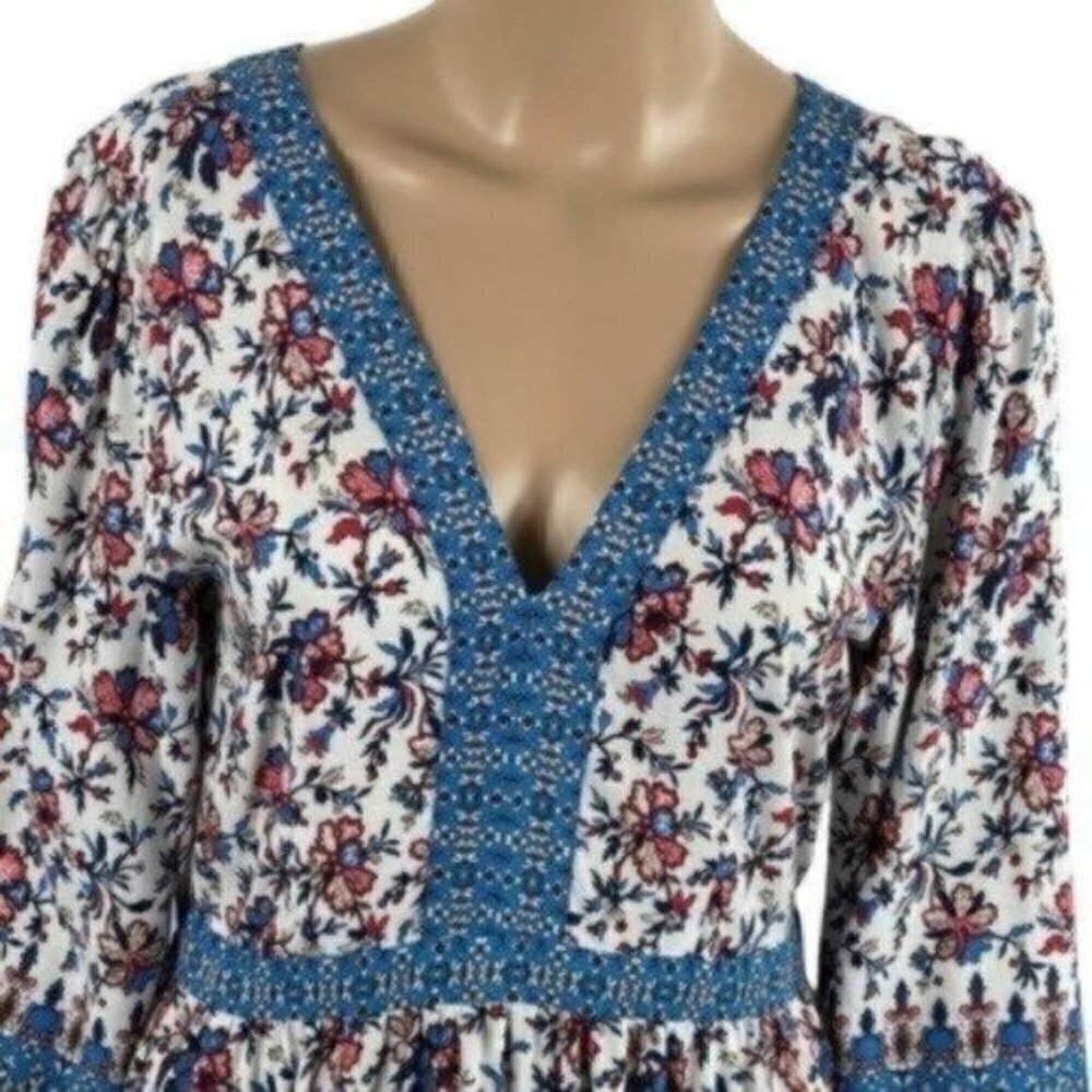 Loft Beach Rayon v-neck floral dress size small Style 524242 - Picture 5 of 9